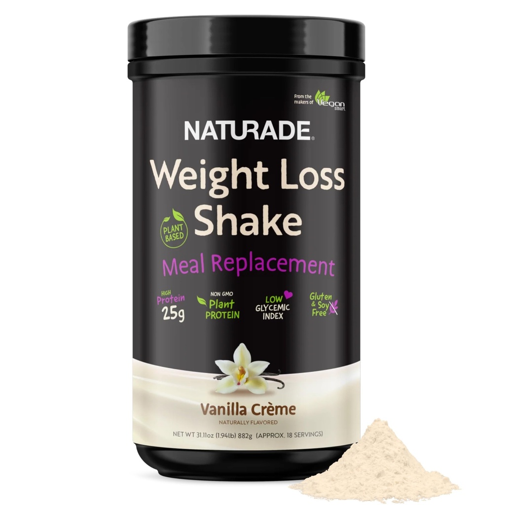 Naturade kaalulangus Shake Meal Asendamine, 18 Servings - 25g Taimepõhine Valk, CLA, Fiber & 18 Vitamiinid ja mineraalid mõeldud ohjeldada isu ja suurendada igapäevast toitumist - Vanilla Creme