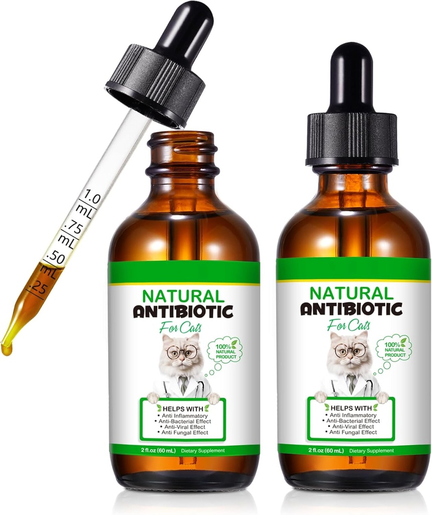 Kassi antibiootikumid, antibiootikumid kassidele, looduslik kass multivitamiini taimsed toidulisandid 60 ml-2 tk