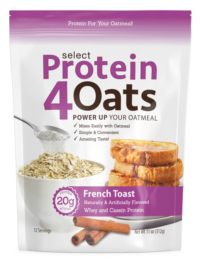PEScience Protein4Oats, Powder, et teha hämmastavat maitset Valk Kaerahelbed, vadaku ja kaseiiniga, Prantsuse röstsai, 12 Servings