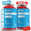 Ashwagandha Gummies Sugar Free Naistele Mehed, kõrge potentsi Ashwagandha Juur ekstrakti toidulisandeid L-Theanine GABA Kummel Kurkummaline Vitamiin D3 B12 Stress Täiskasvanud Vegan (segatud Berry)