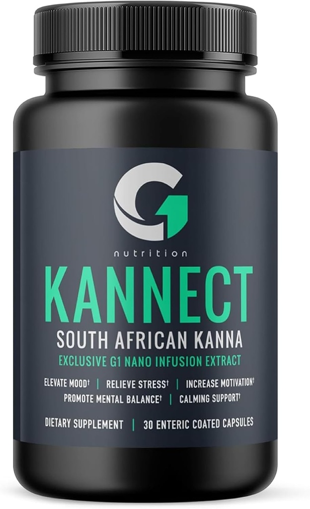 Kannect Sceletium Tortuosum Dietary Supplement - 100mg Nano Infusion Extract for a Natural Calm & Mood Boost - Enhances Mental & Physical Health - 30 Servings