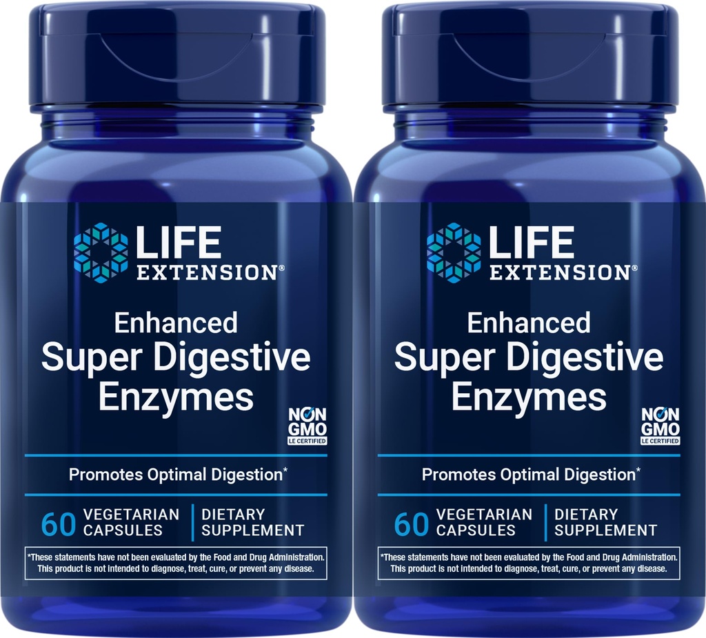 Life Extension Enhanced Super Seedetrakti Ensüümid, 60 Taimekapslit (2. pakk)