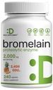 Bromelain Supplement 2000mg per Serving, 240 Kapslid – Natural Proteolytic Enzymes alates värske ananassi – toetab toitainete seedimist
