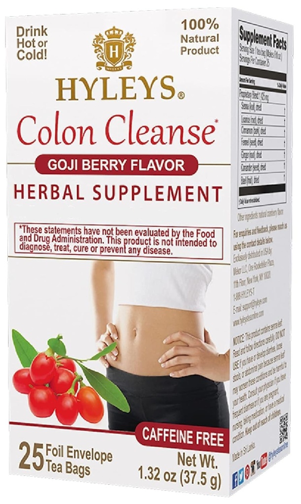 Hyleys Colon Cleanse Tee Goji Berry Maitse - 25 teekotid (1 pakend)