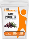 BulkSupplements.com Saw Palmetto Extract Powder - Serenoa Repens, Saw Palmetto Supplement, Taimne täiendus - Vegan & Gluten Free, 1 g per Serving, 100 g (3,5 oz) (pakk 1)
