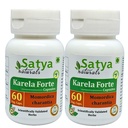 Mõru melon Forte Kapsel 500 mg. 60 Veg. Kapsel | Karela (Momordica Charantia ) Ekstraktsioonkapslid meestele ja naistele | Ayurveda taimsed täiendused/ parandusmeetmed | 10: 1 Forte (2 pudelit 60 kapsliga)