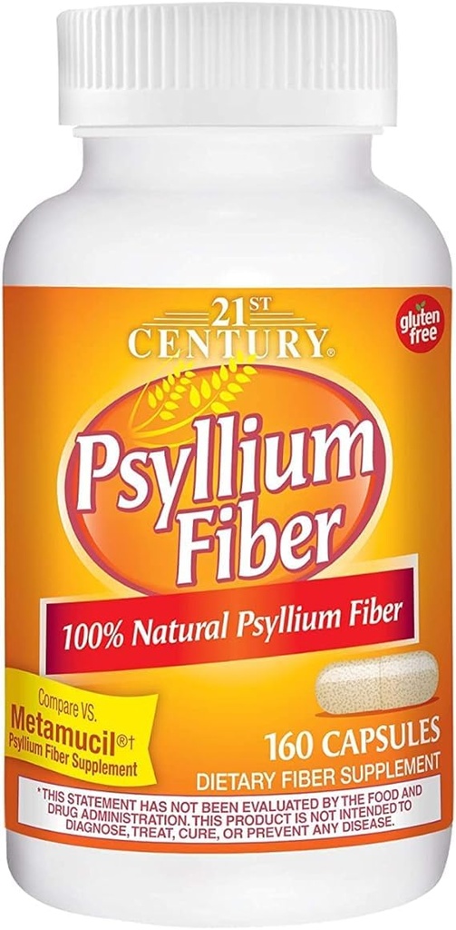 21. sajand, Psyllium Fiber, 160 kapslit - 2 tk