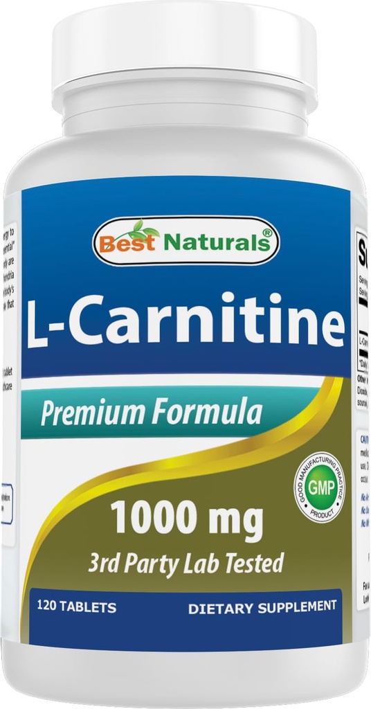 Parim looduslik L-karnitiinfumaraat 1000 mg tableti kohta - 120 loend - suurendab rakuenergiat