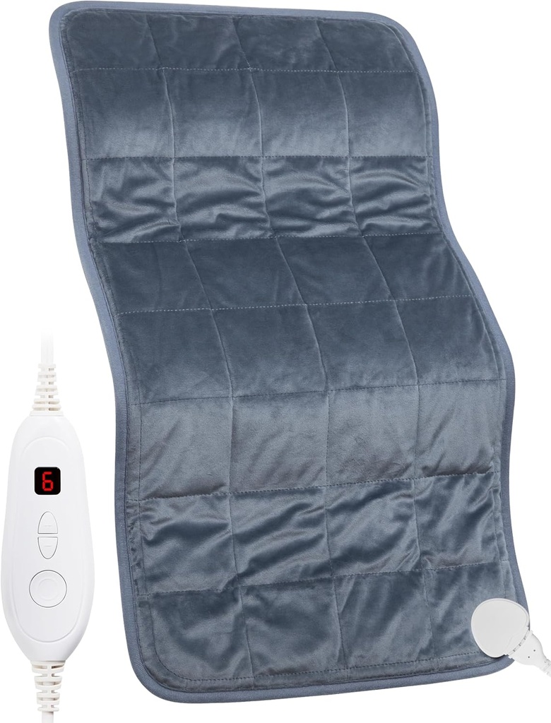 Kaalutud küttepadi, 17''x 33' XXXL ekstra-suur elektriline soojuspadi seljavalu leevendamiseks w/ 6 Soojusseadet 2H Automaatne sulgemine, w/4,9lbs BPA-vabad helmed krampidele kaela õlavarred jalad masinpestav
