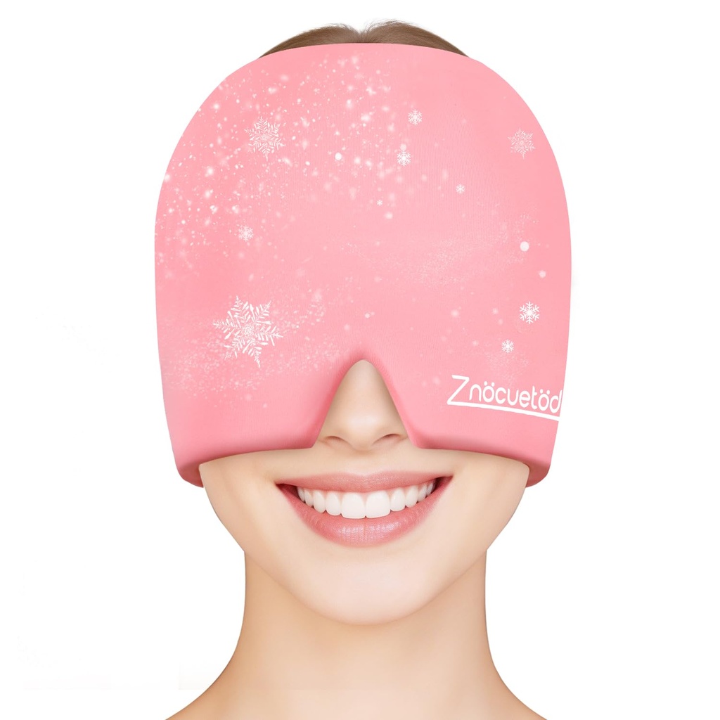 ZNÖCUETÖD Migreen Peavalu Relief Cap Hat Täispea jääpakk Mrap Jahutusgeel Jää Beanie Külm Cap Kuum / Külm Compress Therapy Sinus, Stress, Pinge, Peavalu Relief, Naised