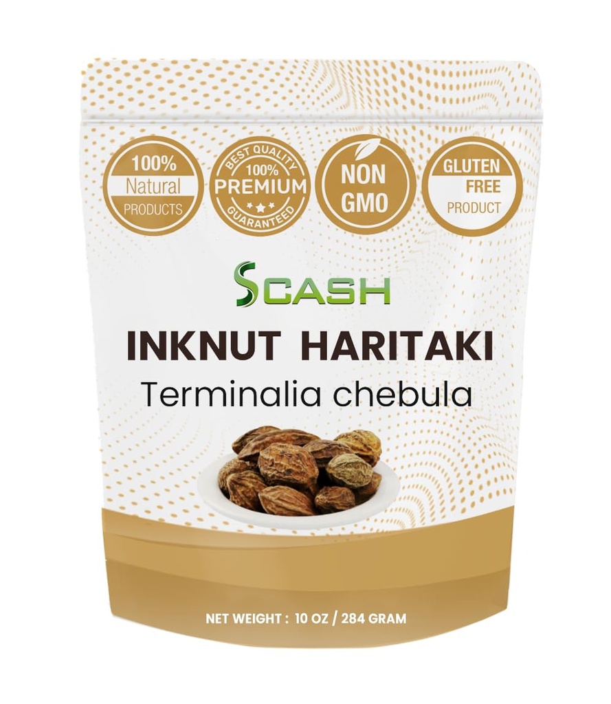 Haritaki/Inknut Whole for Dark Circles | 10 Ounce (283 Grams) | 100% looduslikult kuivatatud herb | Terminalia chebula