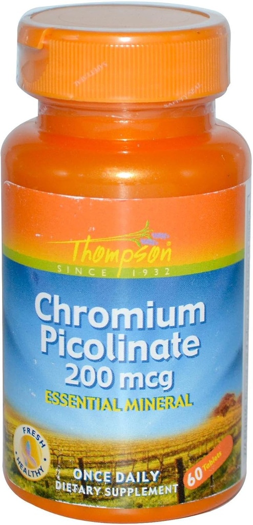Thompson Chromium Picolinate, Tablett (Btl-Plastic) 200mcg 60ct