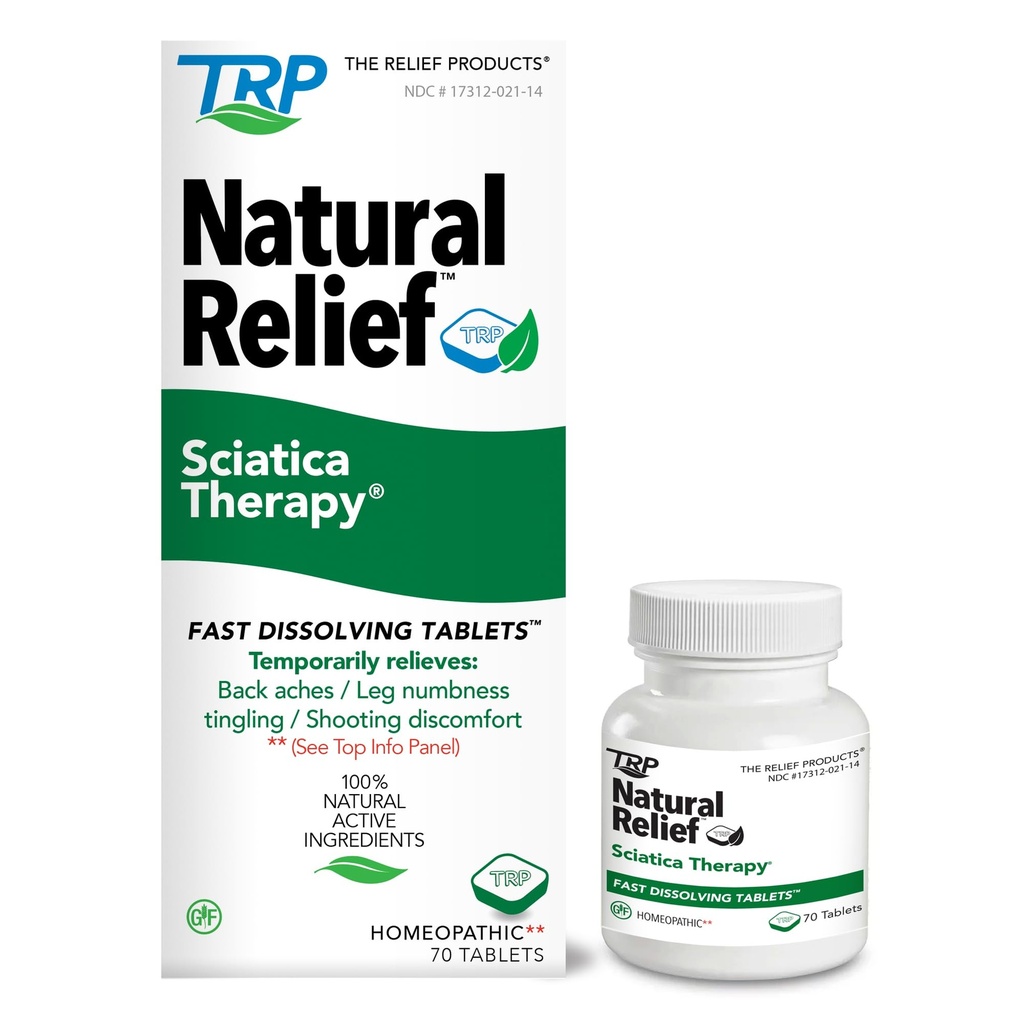 Relief Products Sciatica Therapy Kiire lahustuv tabletid - 100% looduslikud aktiivsed koostisosad - 70