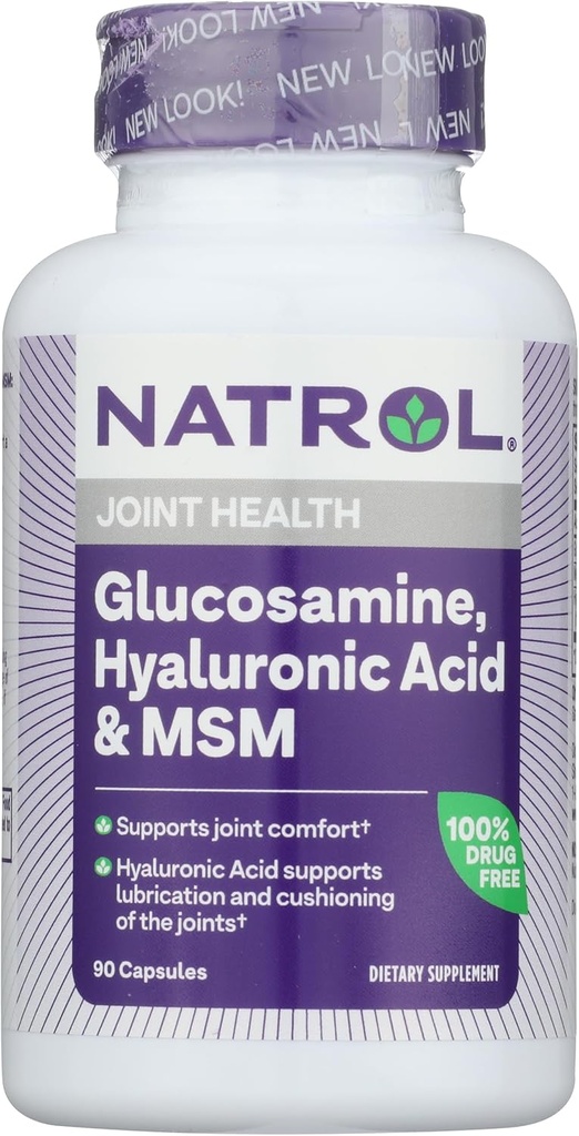 Natrol Glükosamiin, hüaluroonhape ja MSM, 90 kapslit