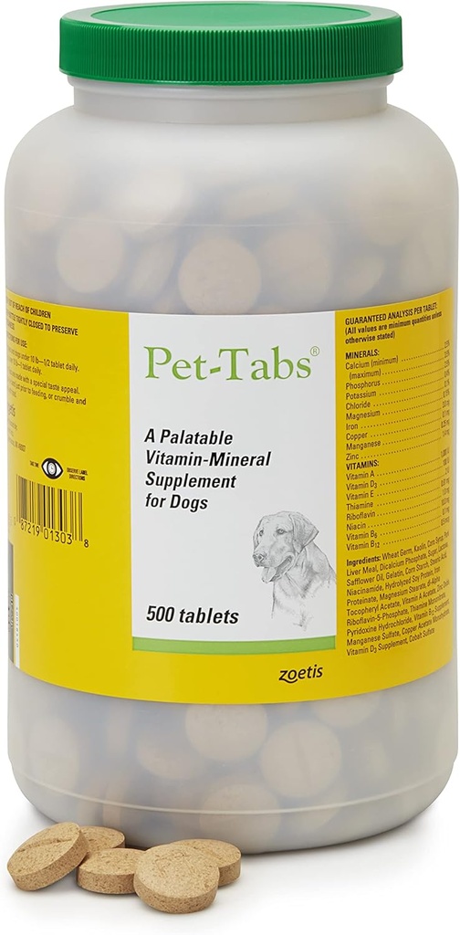 Lemmikloomad Multivitamiinid Ja Mineraallisandid Koertele, Näritav Tablett, 500 Count Pudel Multidogi Kodumajapidamisele