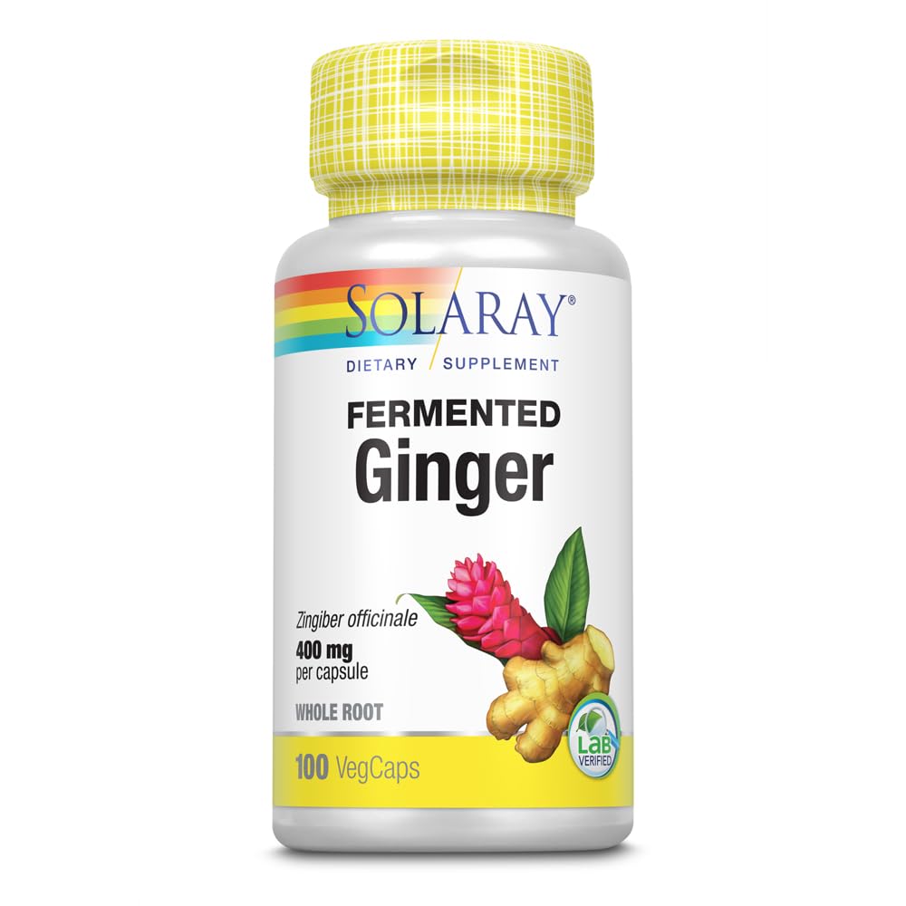 SOLARAY Fermented Ginger Juur 400mg | 100 VegCaps
