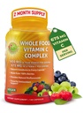 Terve toit C-vitamiini kompleks - 1450mg orgaanilised marjad - 675 mg C-vitamiini ühe serveerimise kohta, kõrge tugevusega antioksüdant ja immuuntoetus koos atseroola, amla ja looduslike bioflavonoididega - Vegan, mitte-GMO, 120 loend