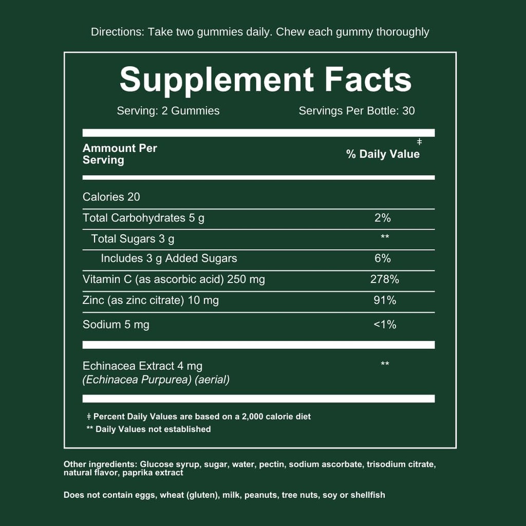 WEEM Immuunsüsteemi tugikummid - C-vitamiin - tsink - Echinacea - tervishoiusüsteemi tugi - alternatiiv pillidele, gluteenivaba, looduslik toidulisand lastele ja täiskasvanutele - 3 pakett