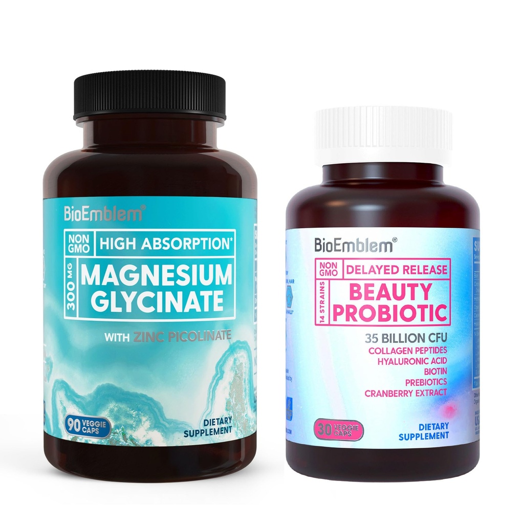 BioEmblem Magneesiumglütsinaat koos tsingi ja ilu probiootikumidega