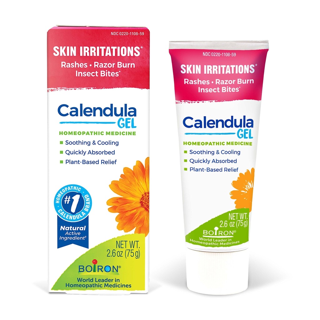 Boiron Calendula Gel Relief alates lööve, nahaärritus, Razor Burn, või putukahammustused - Mitterasvane ja lõhnavaba - 2, 6oz