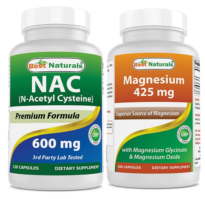 Parim looduslik NAC 600 mg ja magneesiumglütsinaat 425 mg