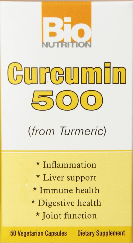 Bio Nutrition Curcummin 500 Vegi-Caps, 50 Count