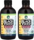Hämmastavad maitsetaimed Premium Black Seed Oil - Gluteenivaba, Non GMO, Külmpressitud Nigella Sativa Aids seedetrakti tervises, immuunsüsteemi tugi, aju funktsioon, liigeste liikuvus - 4 Fl Oz (pakk 2)