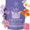 Laki Naturals Lavendel Chamomile Calm Mood Funktsionaalne Taimne Kompsunid (14ct) Kurk ja rahustav kõva kommid Magneesium, Ashwagandha, California Poppy & Valerian. Vegan, suhkruvaba, gluteenivaba