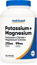 Nutrikost kaalium ( 99 mg ) Magneesium (210 mg) tsitraadid, 240 kapslit - GMO-vaba