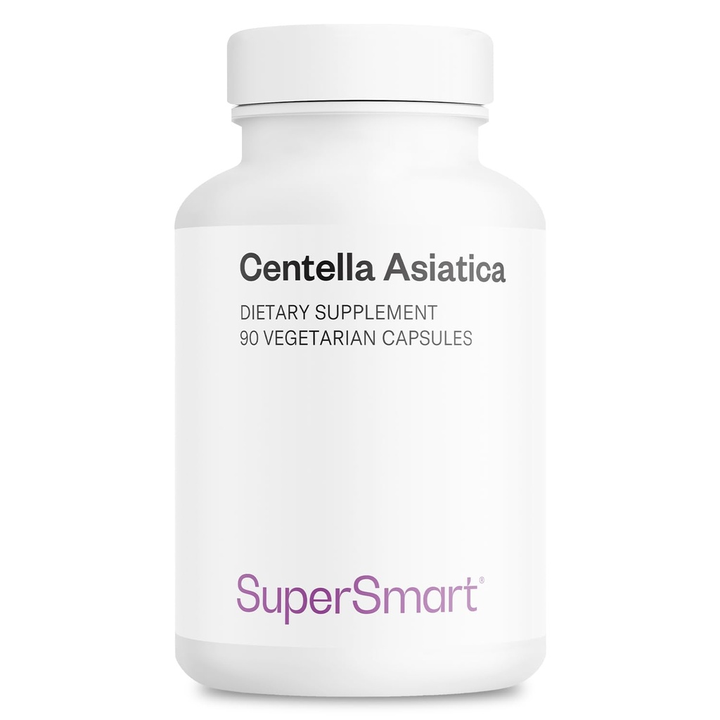 SuperSmart - Centella Asiatica 180mg päevas - Gotu Kola ekstrakti lisand | Mitte-GMO & Gluteenivaba - 90 taimekapslit