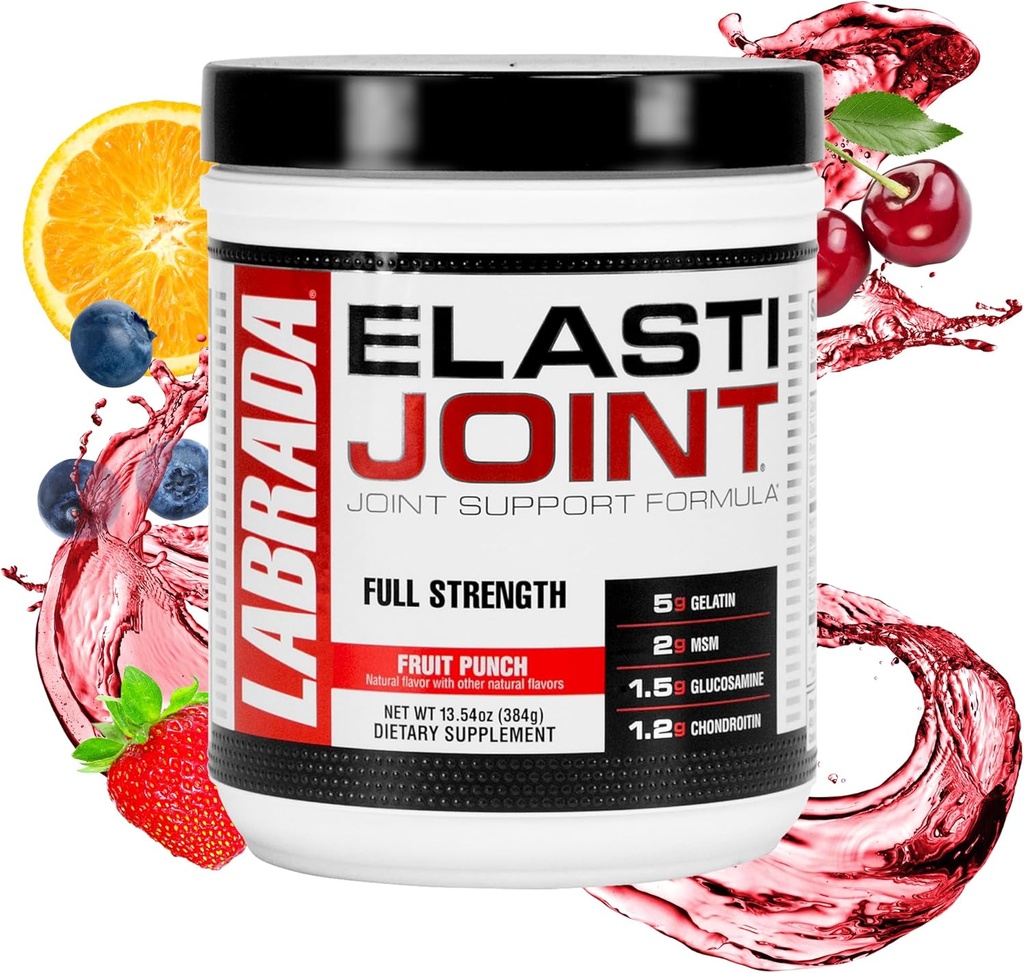 Labrada Toitumine Elastijoint, Puuvilja Punch, Glükosamiini Ühine tugi Toidulisandi Pulber meestele ja naistele, Terviselisa MSM, Glükosamiini Kondroitiin MSM - Gluteenivaba