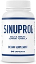Mizzle SinuProl Nasal & Immune Support Supplement koos Quercetin Bromelain, Ideaalne valik inimestele, kes toetuvad looduslik sinus dekongestant, Sinus Rinse või looduslik antihistamiin, 60 kapslit