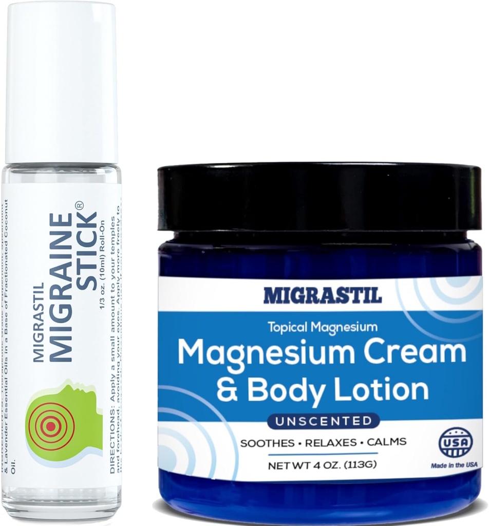 Migrastil Migreen Stick® ja aktuaalne Magneesium Cream & Body Lotion Bund
