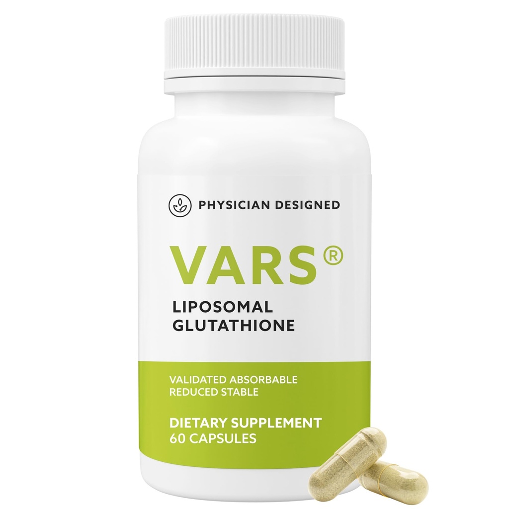Arst disainitud VARS Liposomaalsed Glutatioonikapslid - patenteeritud antioksüdandid Vedel toidulisand, vananemisvastane, detoksifitseerimine, immuunsussüsteemi tugevdamine, energiahaldus Naha helendamine, 60