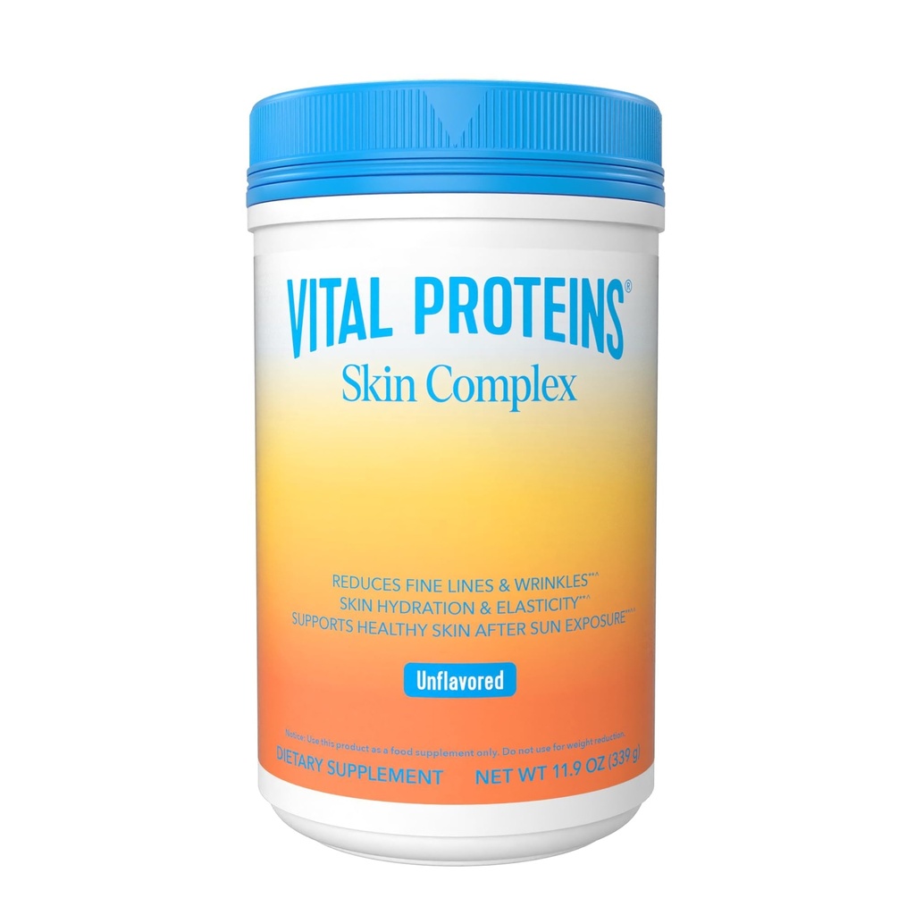Vitaalivalgud Kollageenpeptiidid naistele - 20 g hüdrolüüsitud kollageeni, C-vitamiini, hüaluroonhapet, vähendage peenikesi jooni ja kortse, Verisol & Holimel - Nahakompleksi täiendus, maitsestamata 11,9oz Pulber