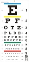 Silmakaart, täiustatud Snellen Eye Chart silmaeksamite jaoks 20 jalga, 22x11 tolli plastikust madala nägemisega silmakaardid seinakaart koos metallist silmaümbrisega lastele kingituste seina kaunistamiseks (20 jalga testi kaugus)