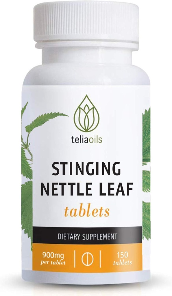 Teliaoils Nettle Leaf Capsules 900mg – Stinginging Nettle Extract tabletid hooajaliseks leevendamiseks, immuunsuse ja hingamise toetamiseks – 150 vegankapslit