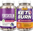 Täiustatud Keto & Fitness Bundle - Premium Forskolin Extract Plus Keto, 11 loodusliku maitsetaimed Max Slim Look, Ultra Tugevus Pillid, Immune Support, Lost Fast