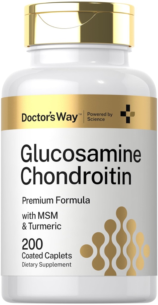 Arsti tee Glükosamiin Kondroitiin MSM kurkum | 200 kapslit | Advanced Support Complex | Mitte-GMO, Gluteenivaba toidulisand