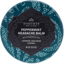 Svasthya Body & Mind Peppermint Headache Balm by Svasthya - Instant & Lasting Sinus, Migreen & Stress Peavalu Relief, Has Peppermint, Lavendel, Marjoram, Myrrh - 100% Natural, Made in USA, 2 oz