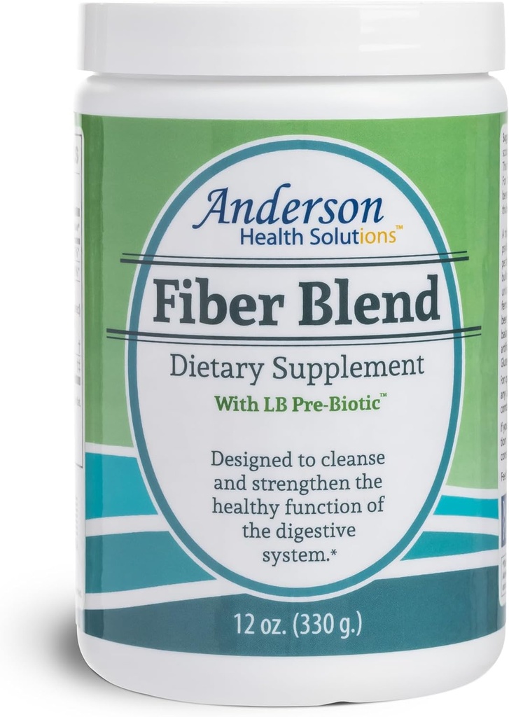 Anderson Fiber Blend with LB Prebiotic, Premium All Natural Fiber Supplement, Psyllium and Apple Pectin, Fiber Powder, Colon Cleanse, Supports Healthy Gut and Cholesterol 12 Ounces