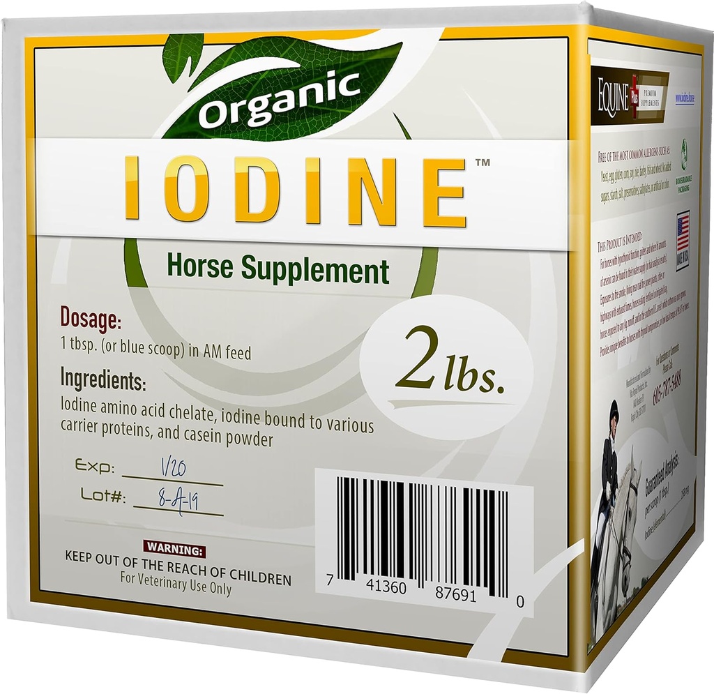 Orgaaniline jood 2 lbs. - Toidulisand hobustele, loomadele - w / 18 aminohapped