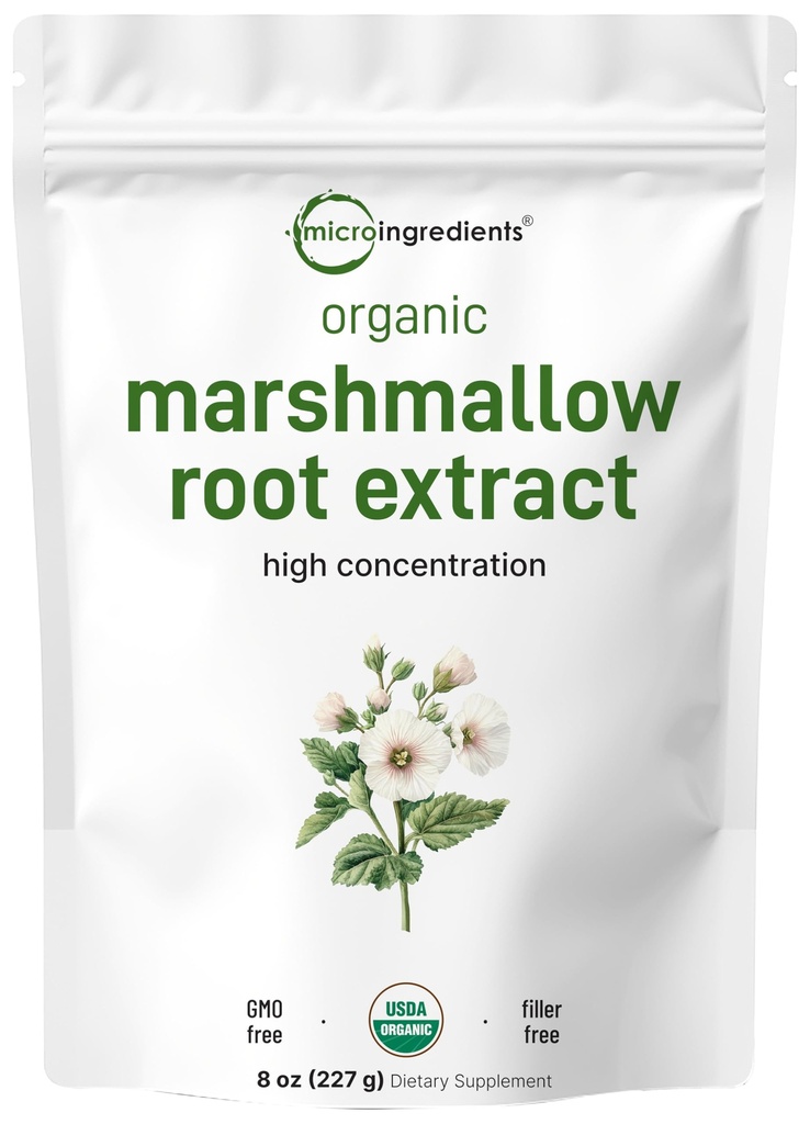 Mikrokoostisosad Orgaaniline vahukommi juurepulber, 8 Ounce, täiteainevaba ja traditsiooniliselt kasutatav, toetab seedetrakti tervist, kiiritamata ja GMO-deta, vegan sõbralik