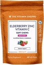 Elderberry, Tsink ja C-vitamiin Pehmed närid - Immuunsüsteemi tugi - segatud marja (60 pehmet närimist)
