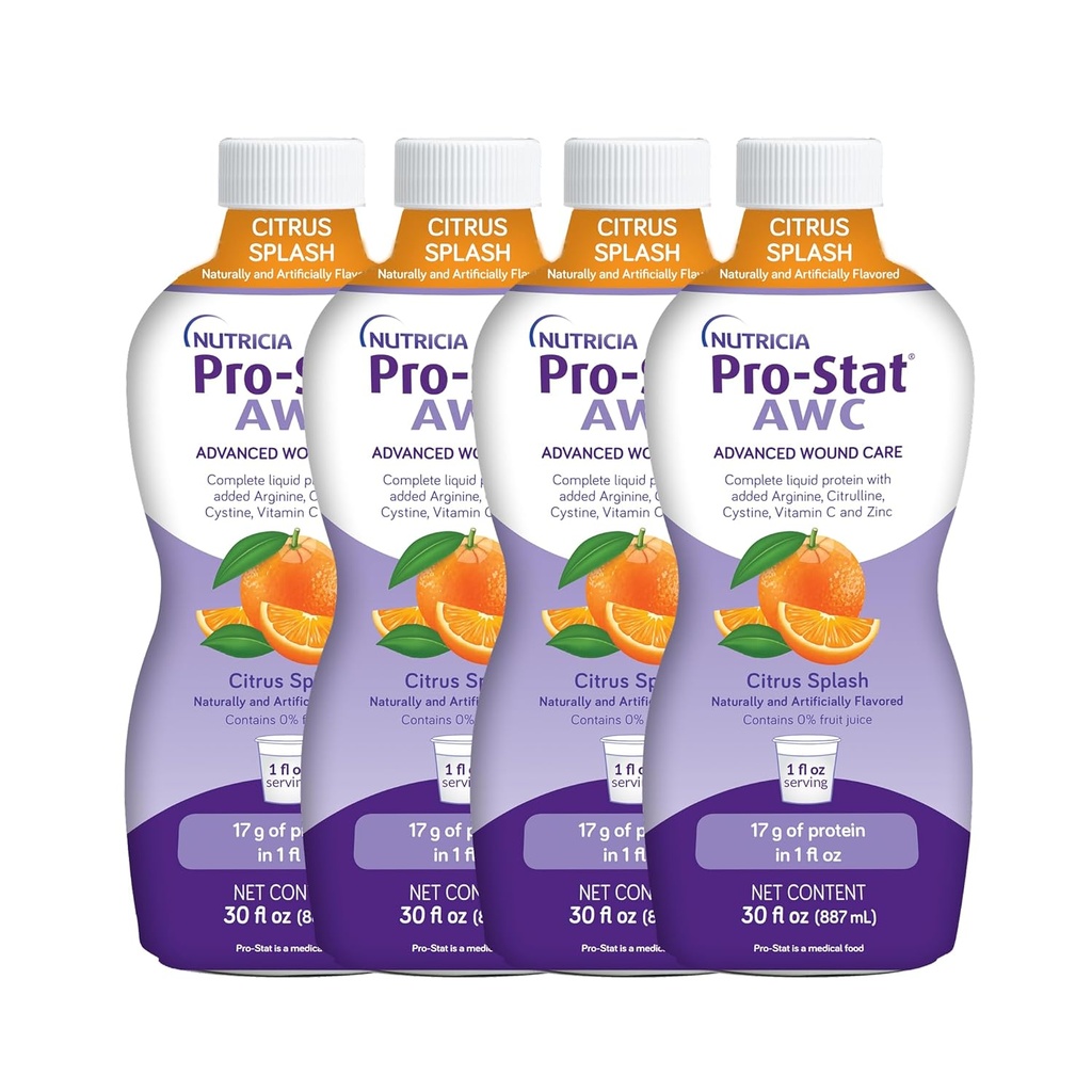 Pro-Stat Advanced Wound Care (AWC), kontsentreeritud vedelvalk Medical Food - Citrus Splash Punch Flavor, 30 Fl Oz pudel (4. juhtum)