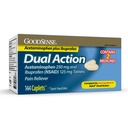 GoodSense Dual Action Acetaminophen 250 mg ja Ibuprofeen (NSAID) 125 mg tabletid, peavalu leevendav valu, artriidi valu leevendamine ja rohkem, 144 loend