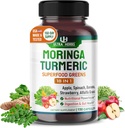 Superfood Greens 18 IN 1 - puu- ja köögiviljade ja maitsetaimedega - Moringa, Alfalfa, Apple, Spinatch, Banaan, maasikas - Suurendage energiat, immuunsust ja soolestiku tervist (150-päevane pakkumine (pakk 1))