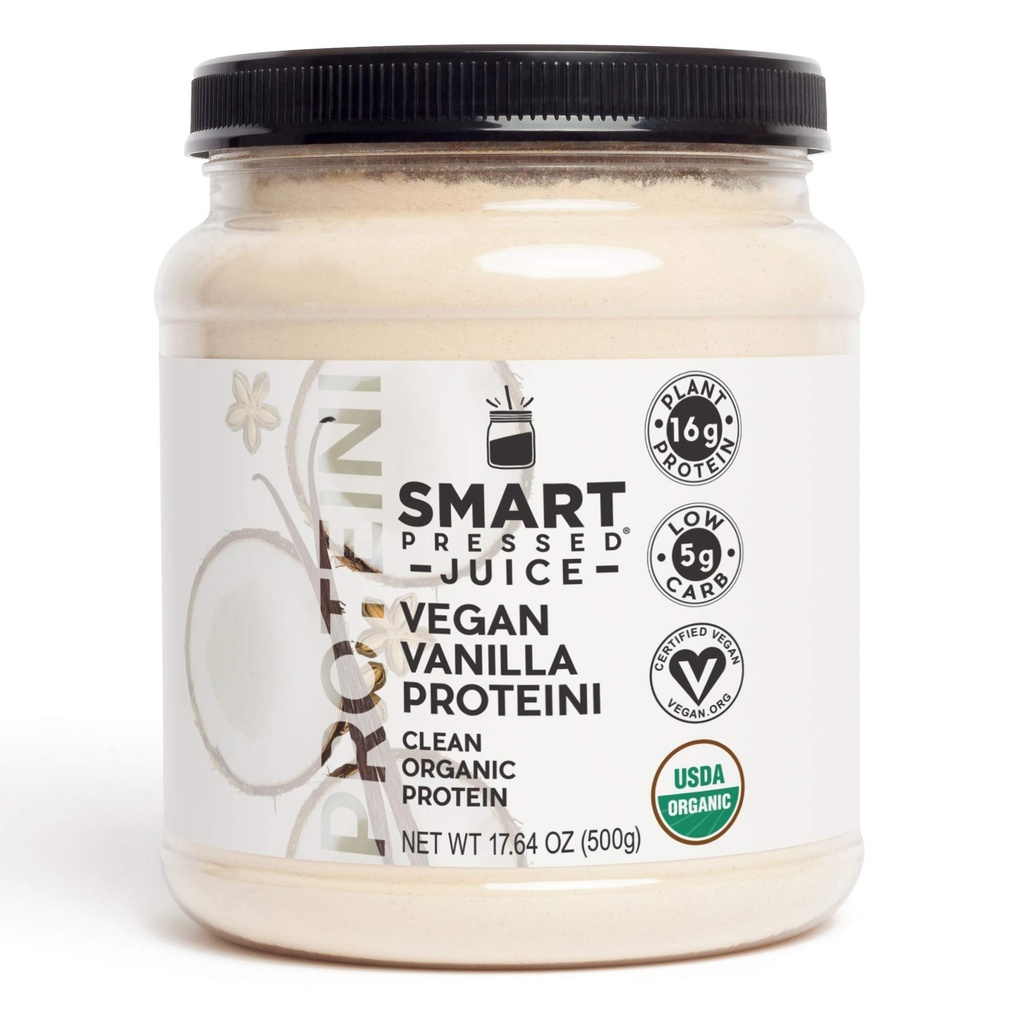 SMART Pressed Juice Vegan Vanilla Proteini | Premium Organic Plant-Based Protein Powder | Clean Lean Protein Shake | Best Detox Smoothie No Fillers | Keto Friendly | Valmistatud USA-s