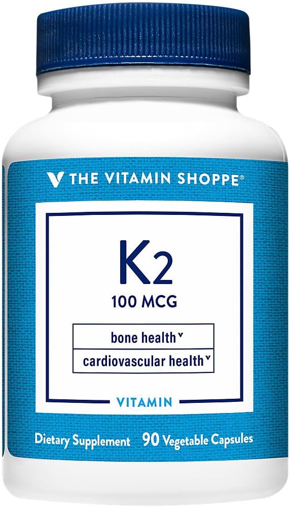 Vitamiin Shoppe Vitamiin K2-100 MCG (90 taimetoitlast kapslit)