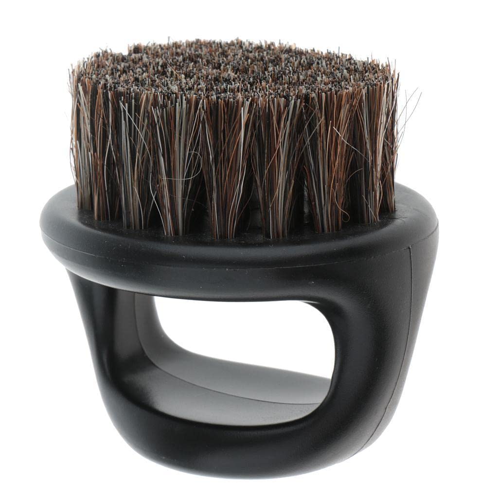 Salong Barber Wood Bristles Hair Beard Cleansing Grooming Brush Meeste vuntsid Shaping Comb - Black